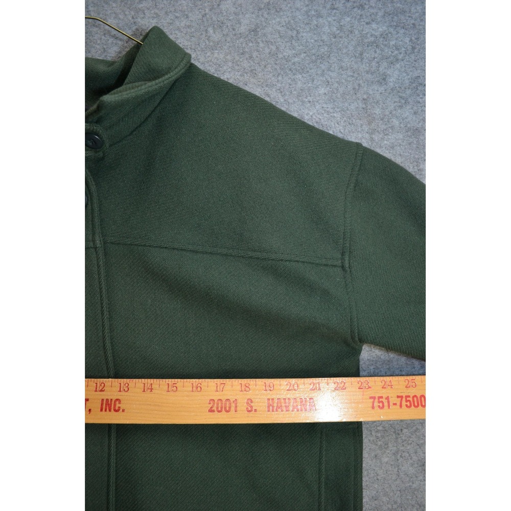 Vintage Woolrich Jacket Womens M Hunter Green Wool Bomber Zip Lined Made USA 80s - Picture 13 of 16